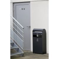 Conteneur avec cendrier - Probbax - Réf: AT-0234-DGRY - 48 L / 4,7 L - acier galvanisé avec finition époxy anti-UV_2