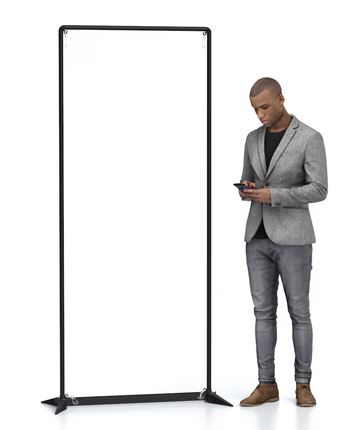 Stand noir hd 85 x 200 cm - Aerostand 085_2