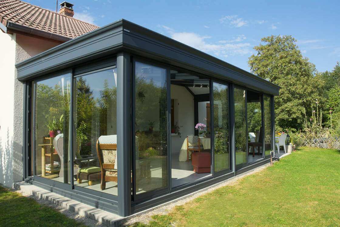 Véranda classique avec toiture rectangulaire à facettes - Topaze_2
