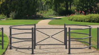 Barrière sélective tournante pour parcs publics - acier galvanisé ou peint - passage fauteuils roulants_2
