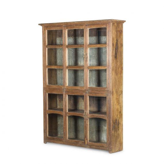 00119001000491 - Meuble présentoir antique en bois et métal - Francisco Segarra - 158x35xh208cm_2