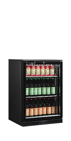 Arrière - bar 1 porte vitrée à charnières et 2 clayettes blanches - 115 L | Tefcold - DB126H_2