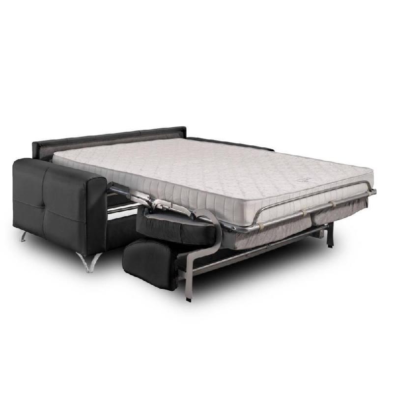 Canapé convertible express Squadra 140 cm - Sommier à lattes RENATONISI - Polyuréthane graphite - Matelas haute résilience 16 cm_2