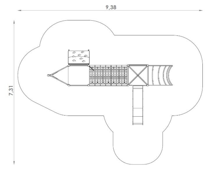 Jeu multi tours bateau personnalisable en acier inoxydable - Aire de jeux conforme EN1176 - Référence BT11047_2