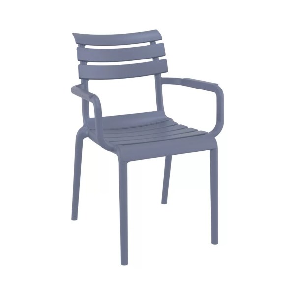 Fauteuil en résine PARIS - Stamp - Design moderne, structure polypropylène renforcée, empilable_2