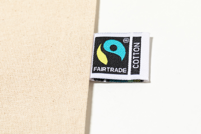 Sac à provisions réutilisable en coton équitable - 180 g/m² - longues poignées - label commerce équitable_2