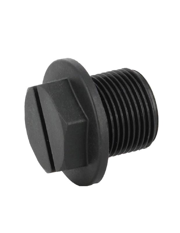 Bouchon Mâle Pas du Gaz - PP noir - sans joint - Mâle 3/4
