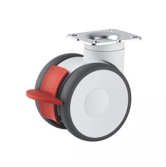 Roulette pour meuble pivotante, à platine_2