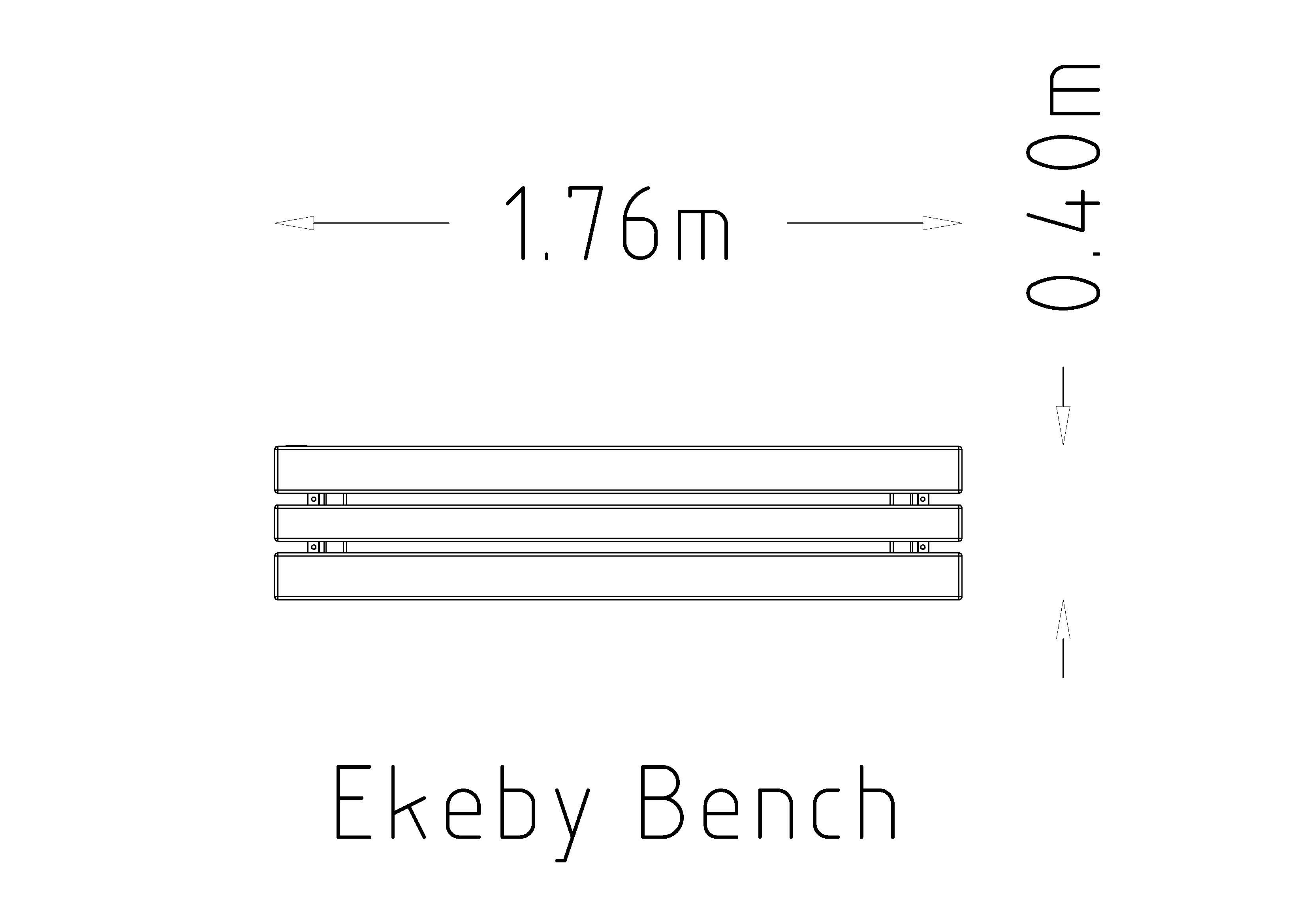 Banc public Ekeby Bench wall top - réf 8098582 - Hags_2