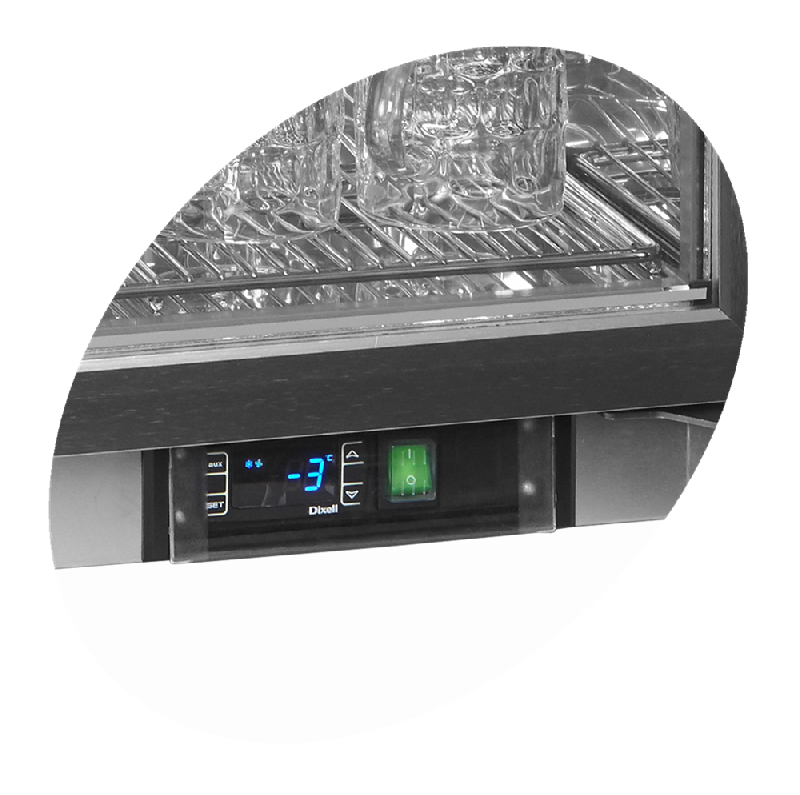 Givreur à verres une porte vitrée - 79 L | Tefcold - GF200VSG_2