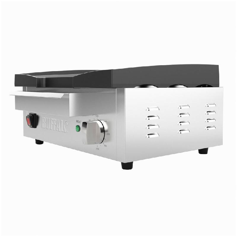 Plancha électrique lisse en FONTE - L 430 mm | Buffalo - CU966_2