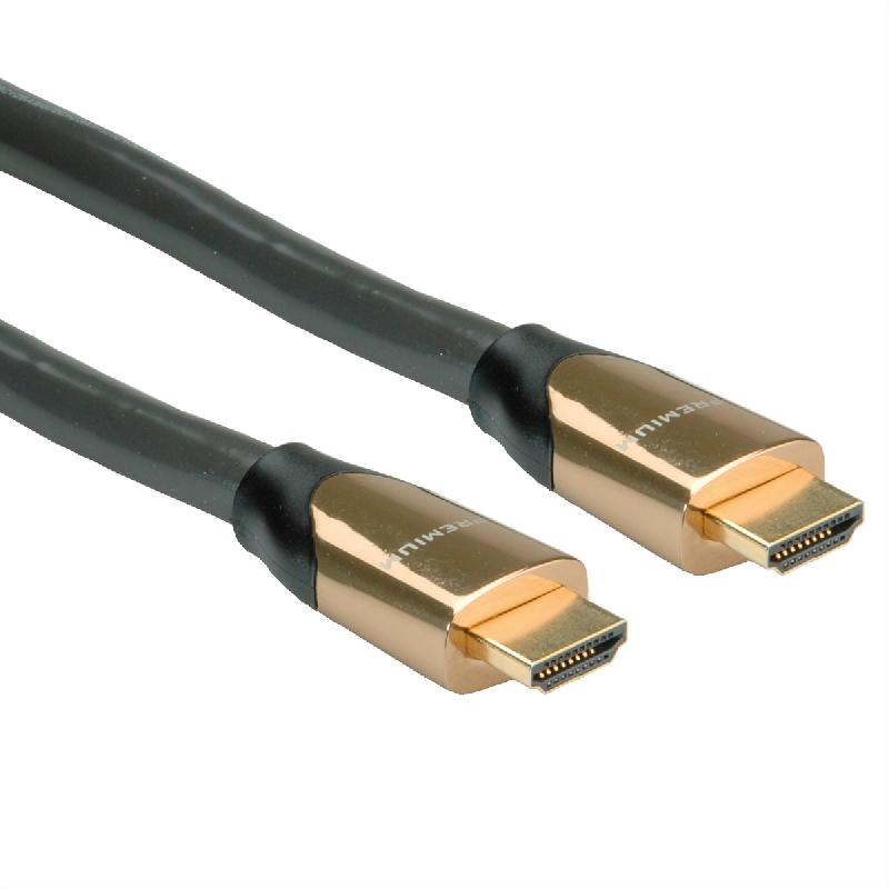 Roline premium câble hdmi ultra hd avec ethernet, 4k, m/m, noir, 9 m_2