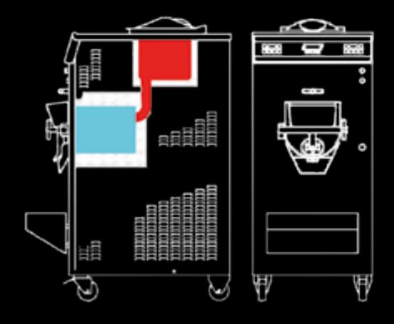 Machine à glace avec pasteurisation par choc thermique