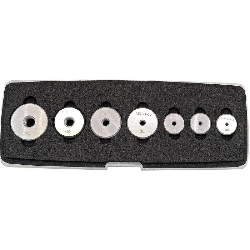 Jeu de 7 bagues filetées 