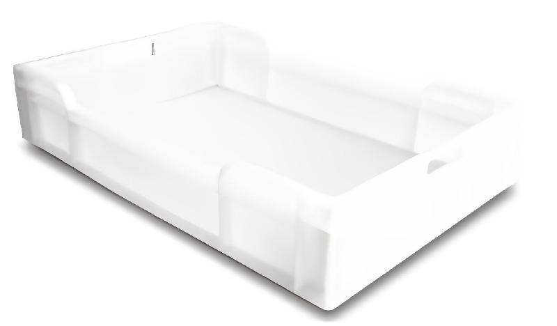 Bac gerbable 600 x 400 - décrochement - Norme Europe - PEHD - Résistance aux chocs_2