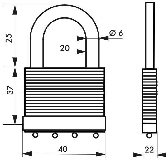 Cadenas à clé Green Adventure 40 mm - Anse et corps en laiton - Double verrouillage à billes - THIRARD_2