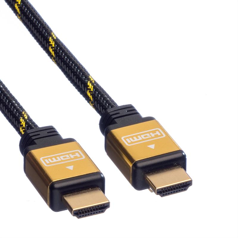 ROLINE GOLD Câble HDMI High Speed avec Ethernet, M-M, Retail Blister, 1 m_2