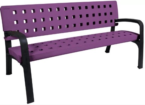 Banc public Modo en plastique 100% recyclable - traité anti-UV, anti-graffitis, sans entretien - 170 cm_2