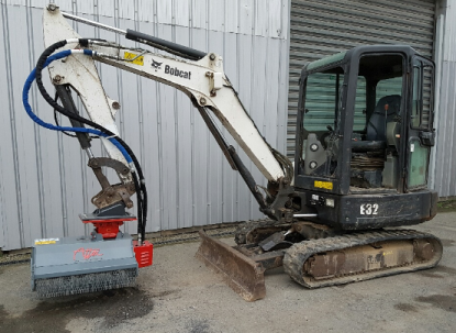 Débroussailleuse à fléaux Attec - adaptable sur mini pelles de 2,5T à 3,5T - 192 kg - largeur de coupe 800 mm_2