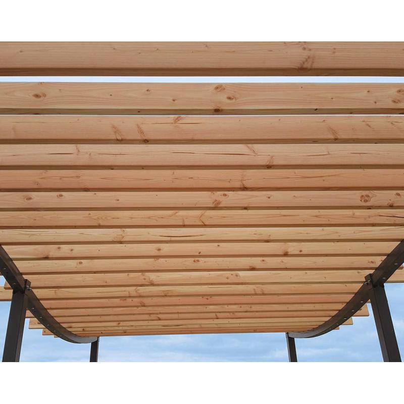 Pergola Océan - acier et bois - dimensions 2520x2910x3020 mm_2