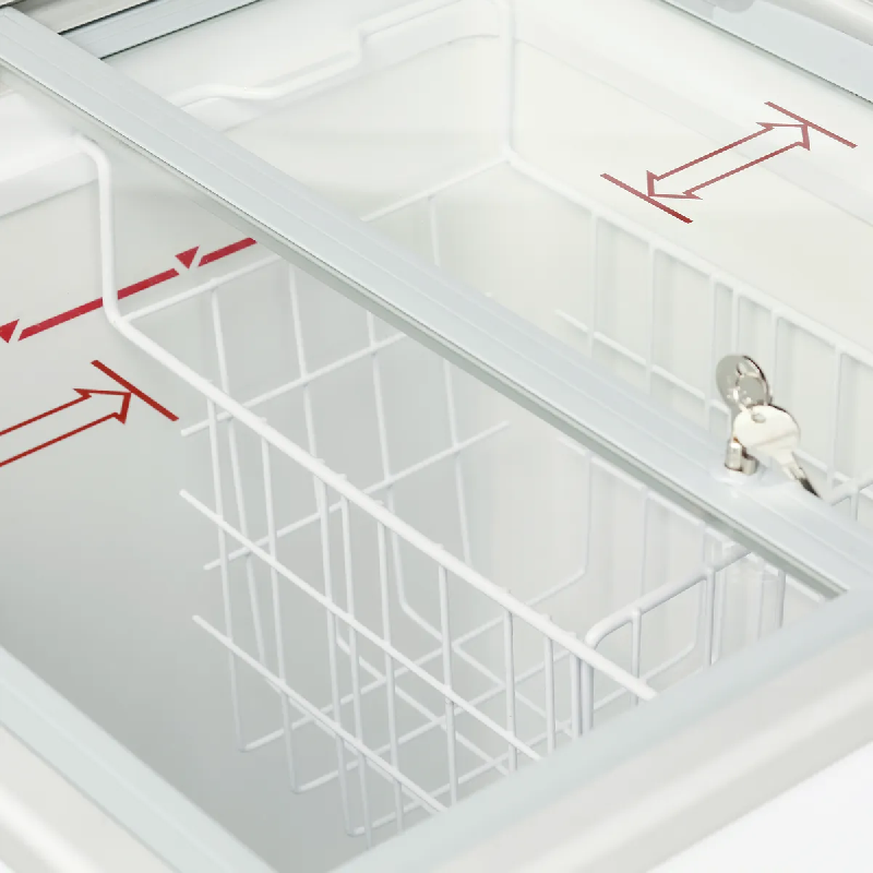 Congélateur vitré de crème glacée IC101SC (108 / 91) blanc TEFCOLD_2
