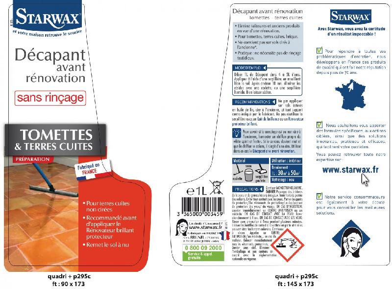 Décapant tomette STARWAX 1L - Sans rinçage pour terre cuite non cirée_2