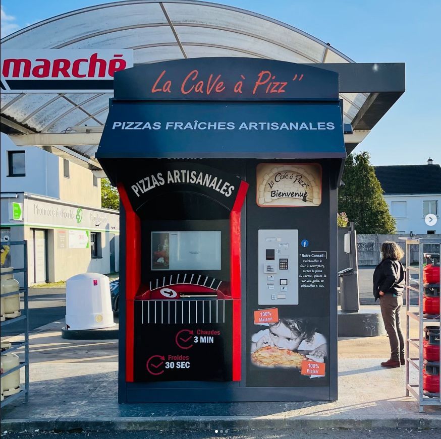 Kiosque moderne de 5m² pour distribution de pizzas