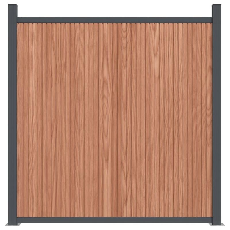 Vidaxl panneau de clôture marron 1737x186 cm wpc 3282807_2