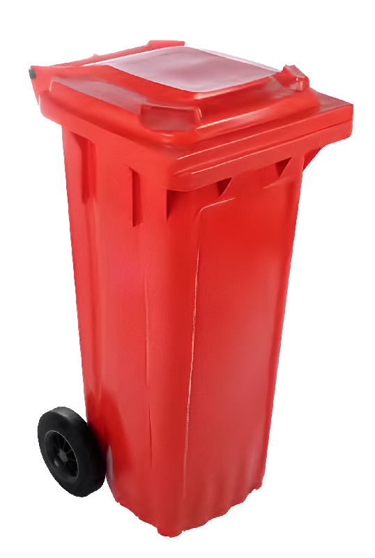 Collecteur à déchets avec couvercle rabattable et roues Ø200mm - plusieurs volumes disponibles_2