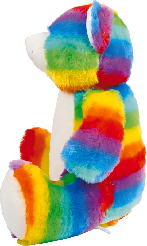 Peluche publicitaire zippée Ours multicolore - Hauteur 42 cm - Réf: MM555_2