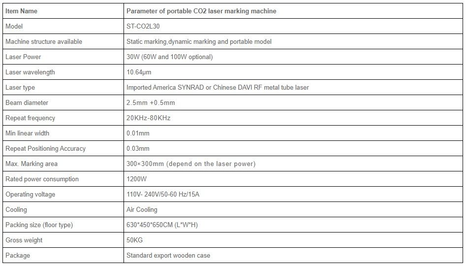St-co2l30 - Marquages laser Suntop - Portable 50 kg avec générateur CO2 RF et haute précision_2