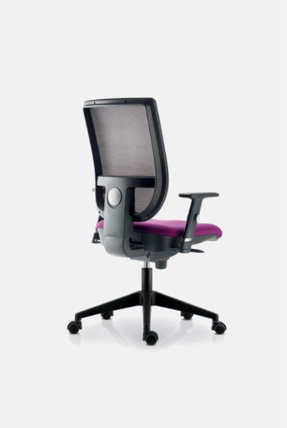 Fauteuil de bureau Tertio - design Jean Louis Iratzoki - dossier tapissé ou résille_2