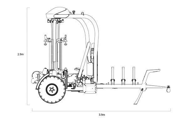 Série 1400 - Enrubanneuse agricole Tanco - poids 1320 kg - contrôle hydraulique variable et table fractionnée_2