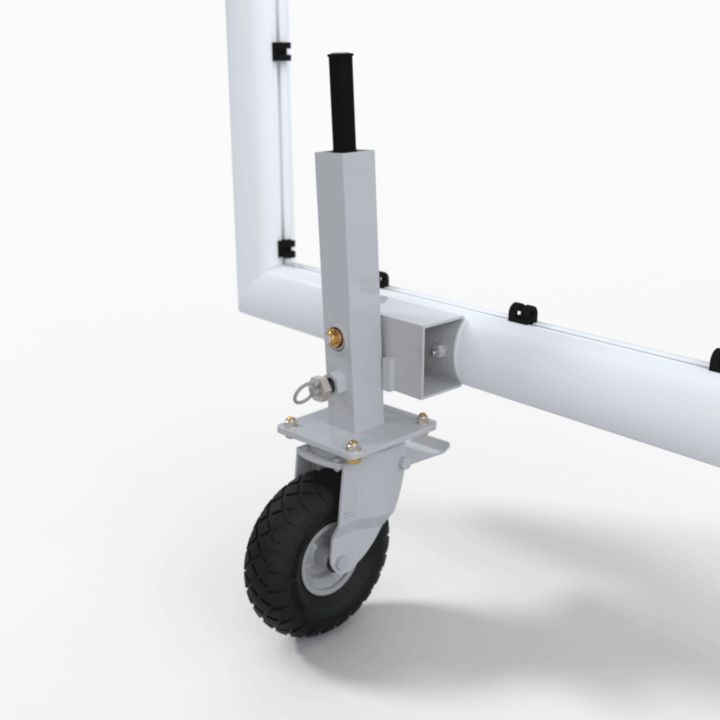 But de foot à 11 transportable en aluminium - Profil ovoïde 120x100mm - Dimensions 7.32m x 2.44m - Lest intégré et kit roues 360°_2