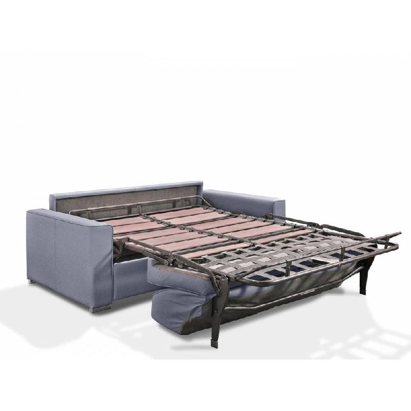 Canapé convertible express premium 120 cm - sommier à lattes Renatonisi - matelas Bultex - velours bleu cobalt_2