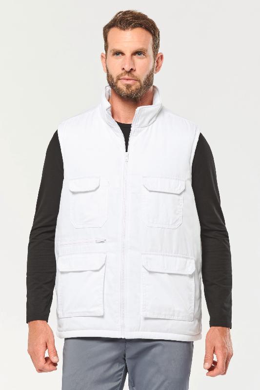 Gilet sans manche polycoton multipoches rembourré unisexe - Réf: WK607_2