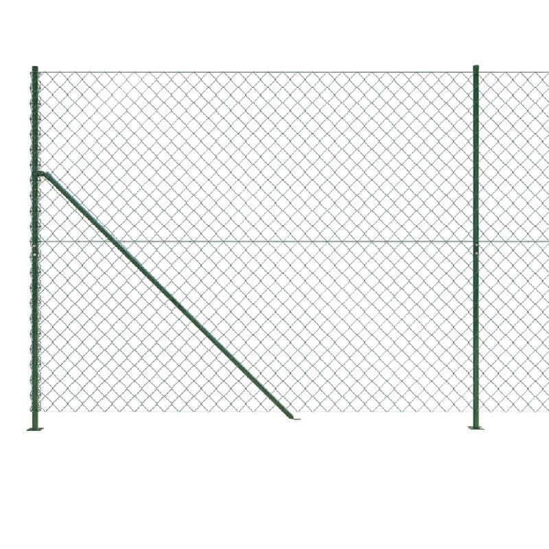 Vidaxl clôture à mailles losangées avec bride vert 1,6x10 m 153940_2