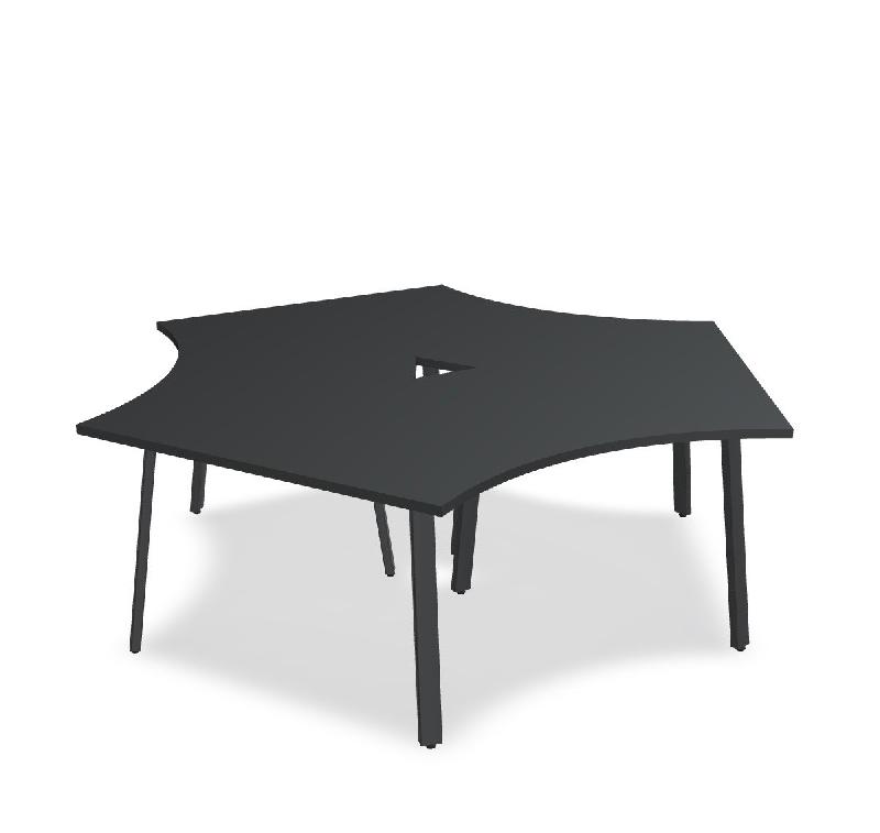 Bureau bench 3 personnes Ogi A - MDD. - Anthracite, Anthracite_2