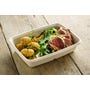 Boite repas écrue en bagasse - Bio Futura - 1050 ml - Compostable et résistante aux liquides - SCSBMB1L_2