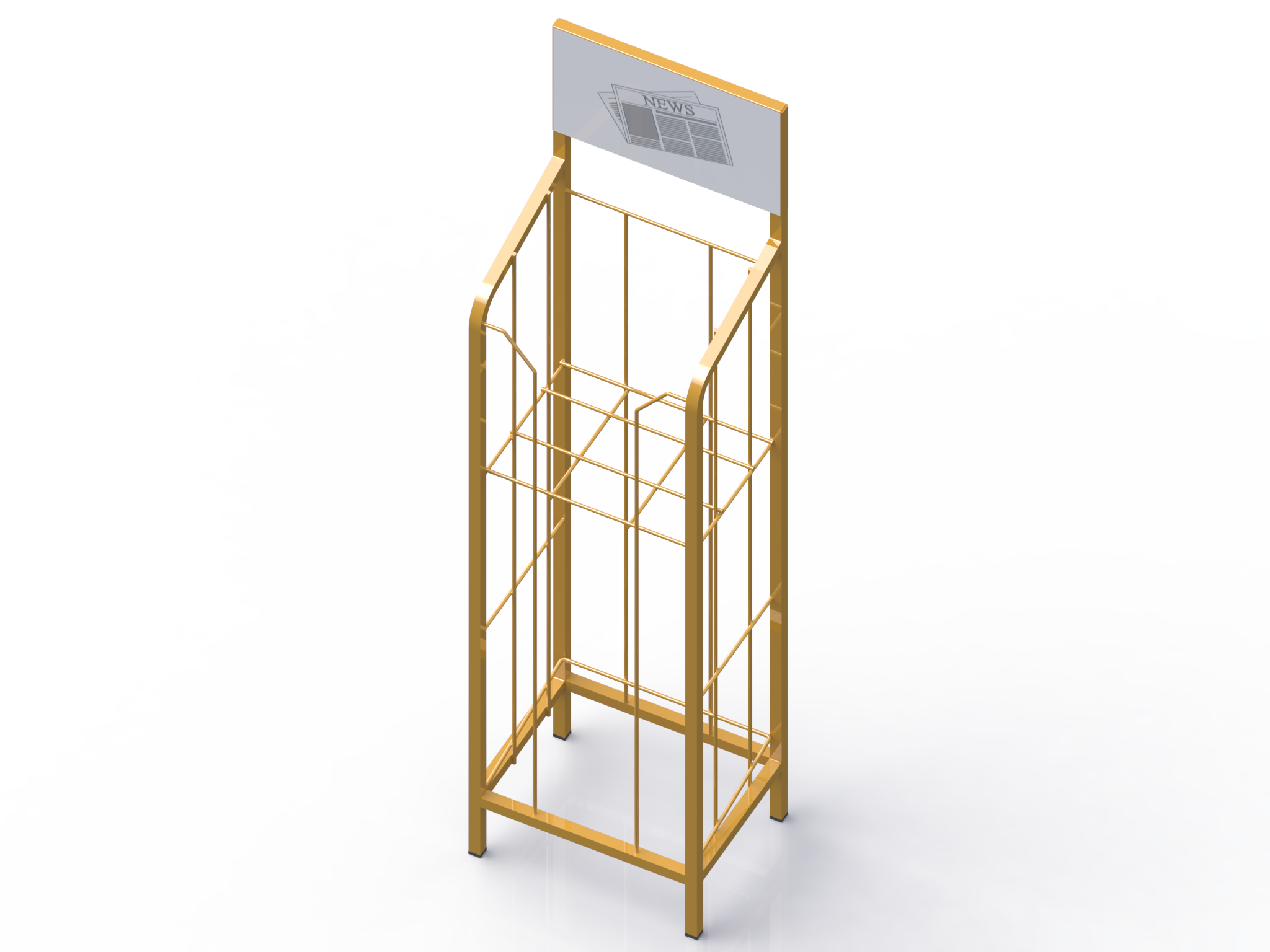 Chevalet - Présentoir fixe en métal avec emplacement pour livres et journaux - Option roulettes_2