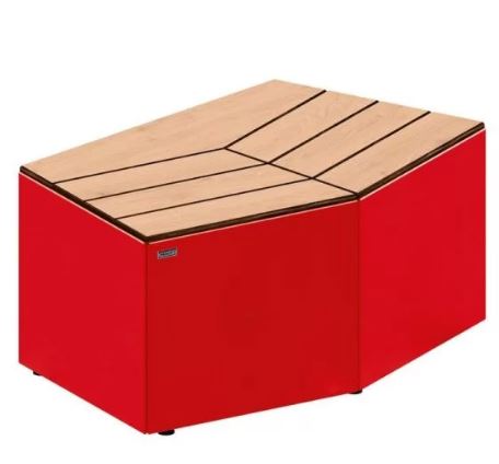 Espace de repos Le Caire - Structure en acier et banquette en stratifié compact - Longueur 1067 mm_2