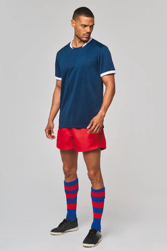 Maillot de rugby manches courtes unisexe PROACT - Réf: PA4027 - 100% polyester, ultra résistant et respirant_2