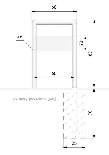 05.020.1 - Arceau urbain Piko Zano en acier ou inox - Hauteur 83 cm - Moderne et sobre_2