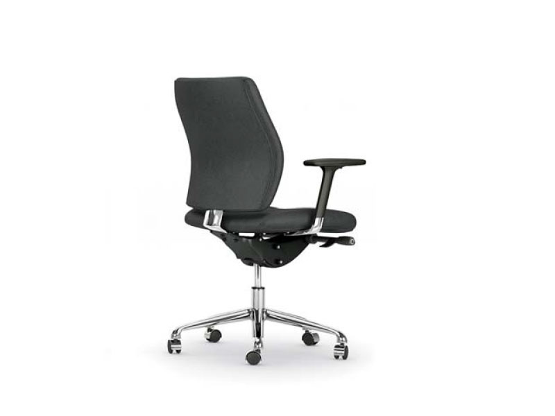 Siège de bureau Tenor - cuir de vache, mécanisme synchrone 6 positions, accoudoirs réglables_2