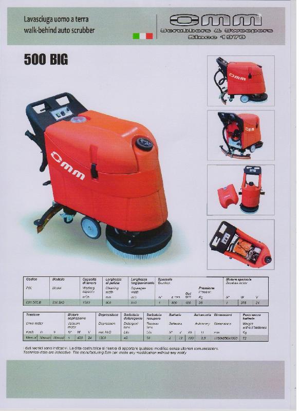 Autolaveuse semi-tractée à batteries rénovée OMM BIG500 - grande capacité et autonomie_2