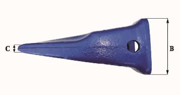 Dents de godet adaptables Feurst AF 4709 PR - 49,5 kg - dimensions 510x205x20x100x154 mm_2