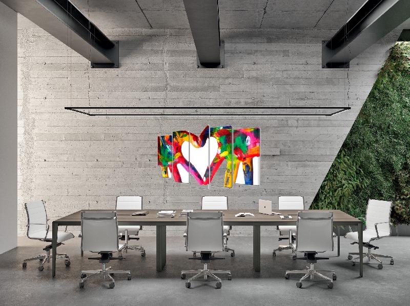 Table de réunion design X5 - Officity - Non, Anthracite, Orme_2