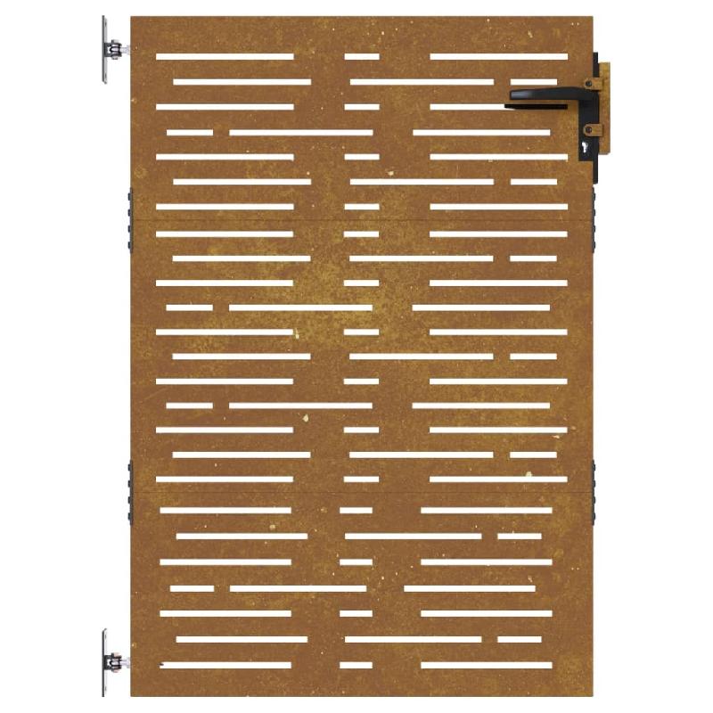 Vidaxl portail de jardin 85x150 cm acier corten conception de carré 153247_2