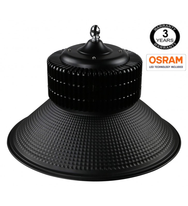 Cloche LED PRO 150W - Noire - Chip OSRAM SMD 3030 2D - Référence HB150PRO - Haute efficacité et longue durée de vie_2