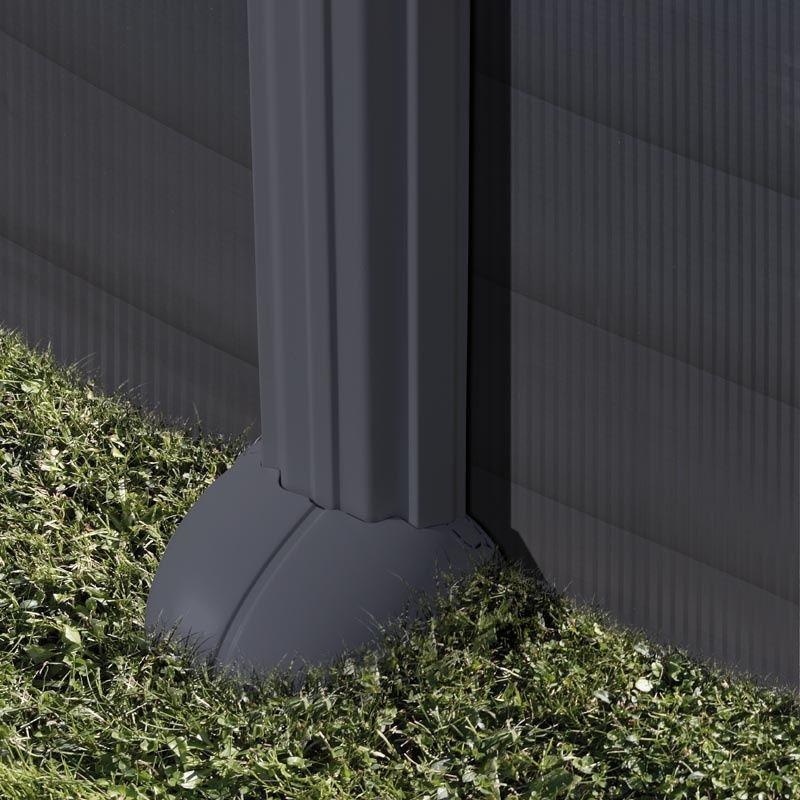 Piscine ovale acier 5,27m x 3,27m x h: 1,32m - gris anthracite - filtration à sable - renforts apparents_2